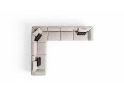 Divano angolare a forma di U divano imbottito design soggiorno paesaggio seduta designer.