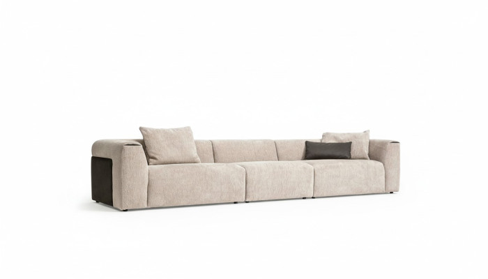 Divano beige Soggiorno Mobili imbottiti Cinque posti Designer Mobili di lusso Nuovo