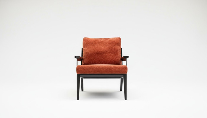 Poltrona 1 posto in tessuto per soggiorno, lusso, imbottita, nuova, design moderno.