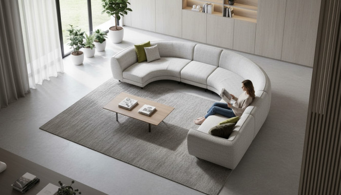Divano a U semicircolare divano angolare soggiorno design divani a forma di L.