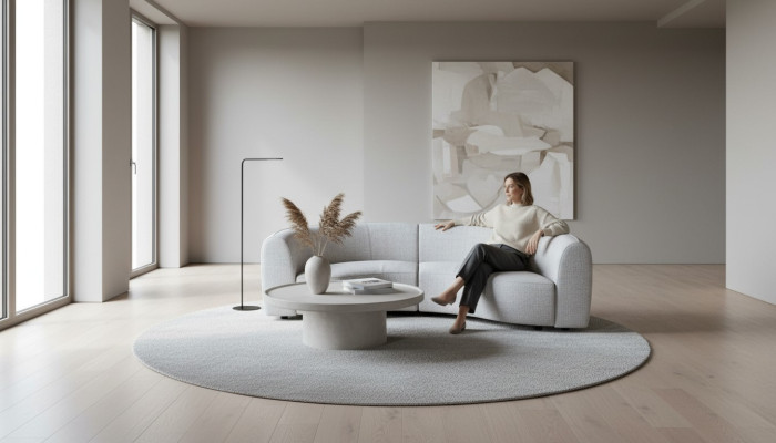 Sofà ad angolo semicircolare a forma di U Salotto Arredamento divano moderno
