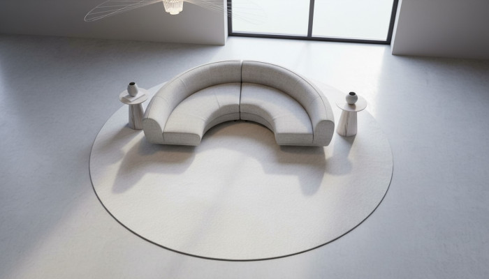 Sofà ad angolo semicircolare a forma di U Salotto Arredamento divano moderno