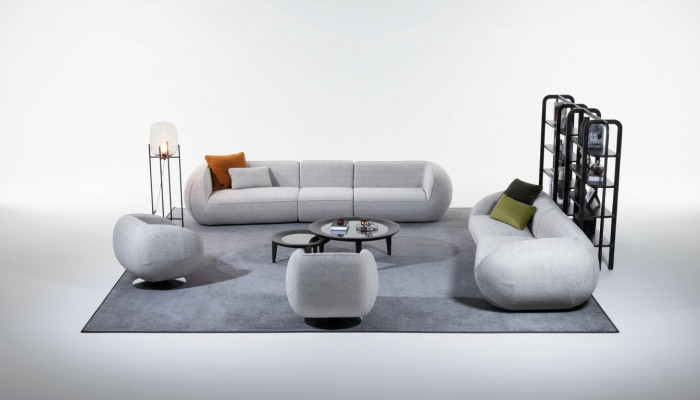 Sofà-Set Mobili da soggiorno Divano a cinque posti Divano a quattro posti Poltrona Set Mobili di design