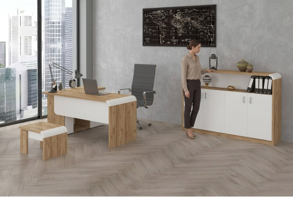 Ufficio per lo studio legale Ufficio Arredamento completo Armadio Tavolo 3 pezzi