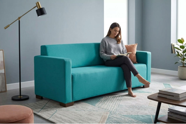 Tre posti turchese Divano in stile moderno di lusso Mobili per lo studio Mobili per ufficio