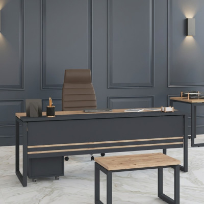Mobili da ufficio Scrivania Studio Marrone Tavolo Nuovo Design Tavoli