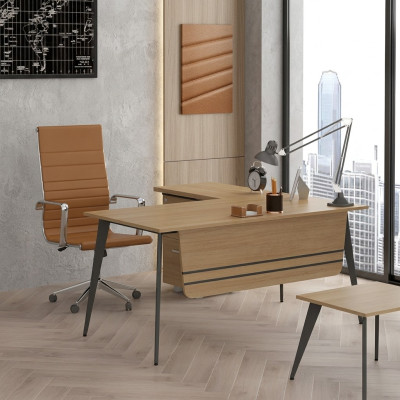 Mobili da ufficio in legno Scrivania d'angolo Design Scrivania da lavoro Tavolo da ufficio