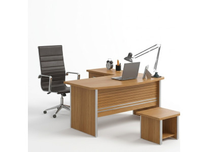 Marrone chiaro Scrivania ad angolo Mobili da ufficio Lusso Arredamento per ufficio Design