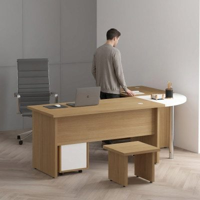Scrivania d'angolo per ufficio Mobili da ufficio dal design moderno Tavolo da ufficio