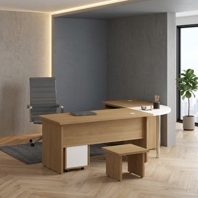 Scrivania d'angolo per ufficio Mobili da ufficio dal design moderno Tavolo da ufficio