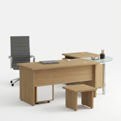 Scrivania d'angolo per ufficio Mobili da ufficio dal design moderno Tavolo da ufficio