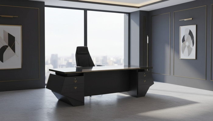 Scrivania da dirigente di lusso Tavolo xxl 260x100 Arredamento design Tavoli moderni