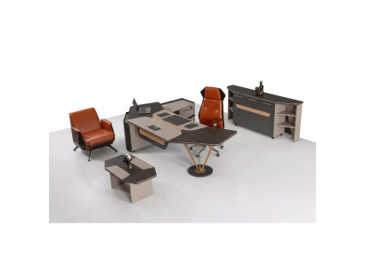 Tavolino da designer moderno per studio di lusso, mobili nuovi.
