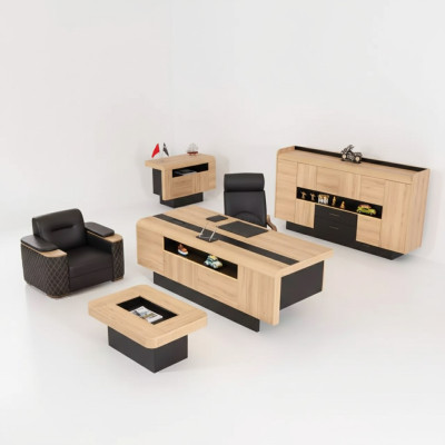 Mobili studio di lusso Arredamento da ufficio Set completo Tavolo Armadio 3 pezzi