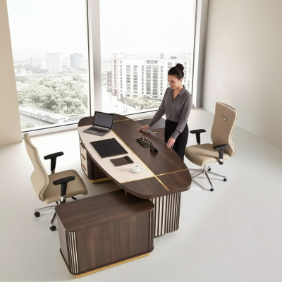 Scrivania ovale Tavolo 250x165 Tavoli di lusso Scrivanie ad angolo Mobili per ufficio