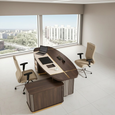 Scrivania ovale Tavolo 250x165 Tavoli di lusso Scrivanie ad angolo Mobili per ufficio