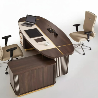 Scrivania ovale Tavolo 250x165 Tavoli di lusso Scrivanie ad angolo Mobili per ufficio