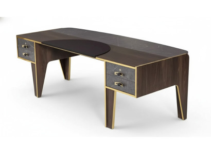 Scrittoio con cassetti, arredamento da ufficio tavolo di lusso 220x95.