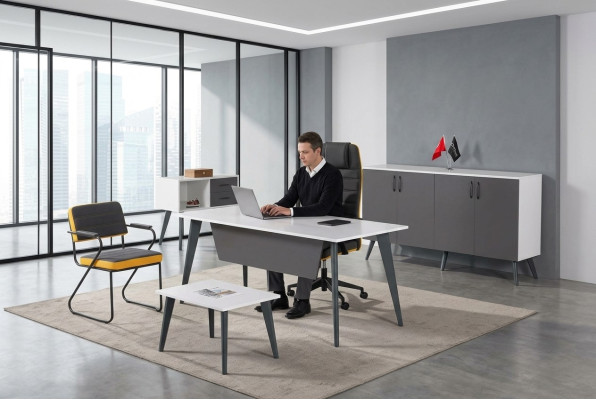Arbeitzimmer Ufficio set 4 Pezzi Ufficio Scrivania Mobili di Design Nuovi