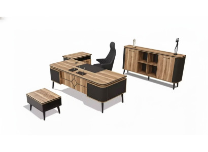 Scrivania in legno per l'ufficio, 220x90, mobili da designer.