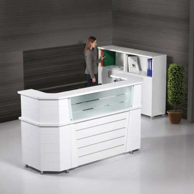 Mobili per ufficio reception area zona di accoglienza Mobili per ufficio bianchi Ufficio