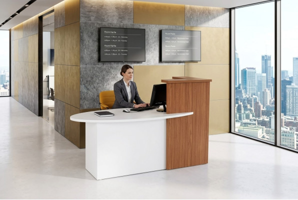 Ricezione, reception, bancone, studio legale, pratica, discoteca, industria, tavoli, ufficio.