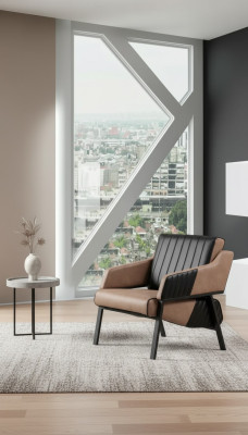 Sedia da studio di lusso in tessuto per l'arredamento dell'ufficio imbottita, nuova.