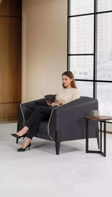 Poltrona da ufficio di design in tessuto arredamento per l'ufficio poltrona imbottita.