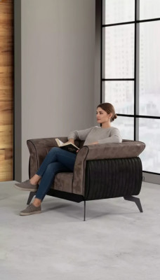 Poltrona Designer Tessuto Ufficio Camera da Letto Tessile Mobili di Lusso Nuovo