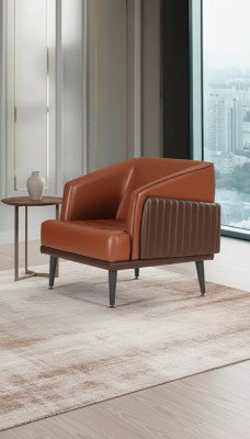 Poltrona di lusso stile moderno per ufficio, imbottitura in tessuto, design di mobili nuovi.