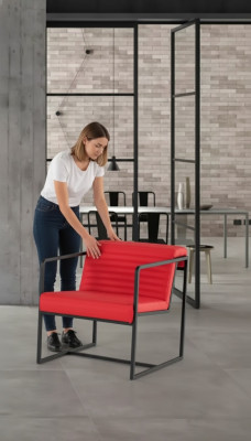 Poltrona Ufficio Mobili Ufficio Stile Moderno Di Lusso Seduta Imbottita Tessuto