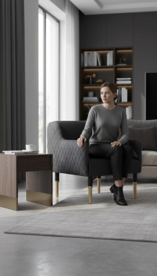 Sedia di lusso in ufficio, poltrona imbottita per l'ufficio, sedia per lo studio, sedile da designer nuovo.