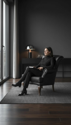 Studio poltrona tessile nero seduta moderna design nuovi  Studiare poltrona in tessuto nero con seduta moderna design nuovo