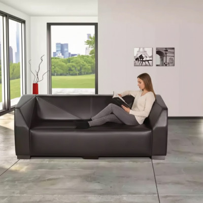 Tre posti neri Mobili da studio Tessuto Divano di lusso di design