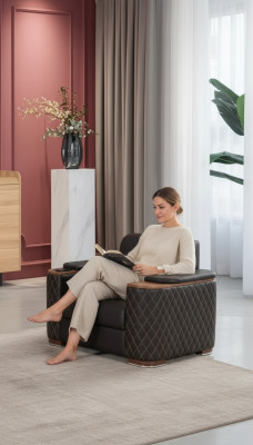 Poltrona Studio arredamento ufficio lusso seduta mobili tessuti tessuto nuovo