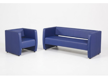 Lusso Sedia blu Arredamento per ufficio Studio Imbottitura Tessuto Tessuto Nuovo