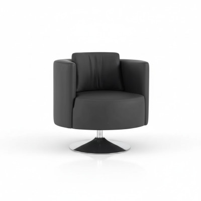 Mobili da ufficio Poltrona di lusso Nera Poltrona Imbottitura Tessuto Design moderno Sedia con braccioli