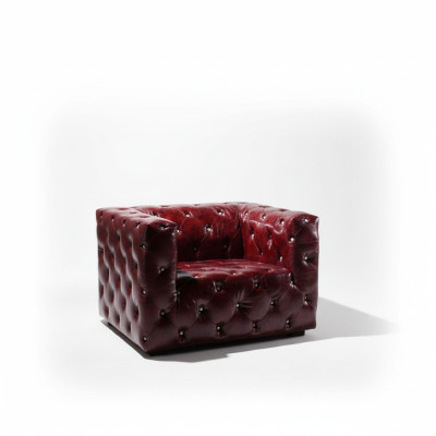 Chesterfield poltrona divano in pelle lussuoso poltrona Bordeaux club nuova