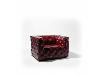 Chesterfield poltrona divano in pelle lussuoso poltrona Bordeaux club nuova