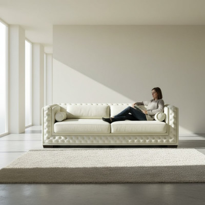 Divano in pelle Chesterfield 3 posti Sofa Sofas Couchen Chesterfield in pelle