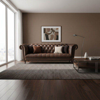 Divano 4 posti Chesterfield divano di lusso 245cm in pelle divano mobili