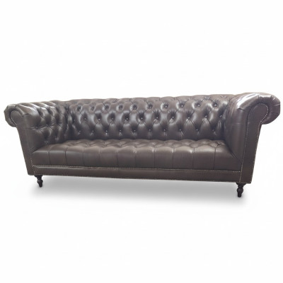 Divano 4 posti Chesterfield divano di lusso 245cm in pelle divano mobili