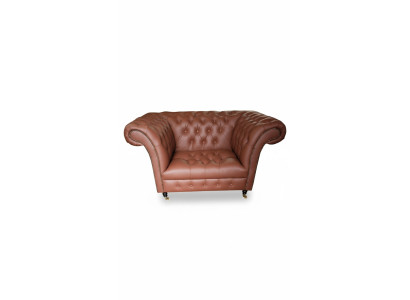 Lussuosa poltrona Chesterfield in pelle Sitz Lounge Sessels Marrone Moderno