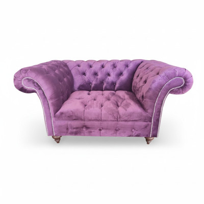 Poltrona Chesterfield 1 posto in tessuto poltrona stoffa seduta salotto.