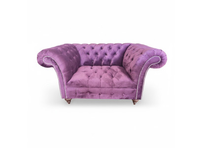 Poltrona Chesterfield 1 posto in tessuto poltrona stoffa seduta salotto.