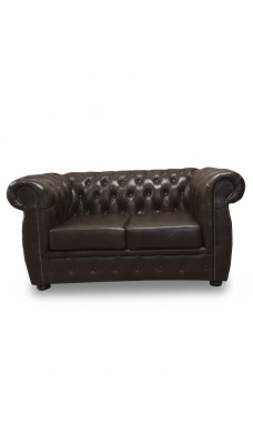 Divano Chesterfield 2 posti in pelle di lusso due posti marrone divani mobili sofa