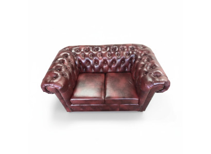 Divano Chesterfield 2 posti in pelle Lounge Divani Divani Marrone Moderno