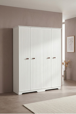Mobili classici Scaffali Armadi Armadio Camera da letto Legno 160cm Lusso
