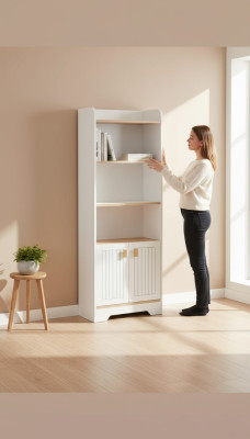 Mobile libreria Scaffale Libreria Armadi Mobili multiuso Marrone 180x60x30
