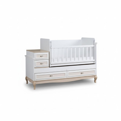 Lettino per bambini Letto da bambino Set di biancheria da letto Con cassetto bianco nella cameretta moderna